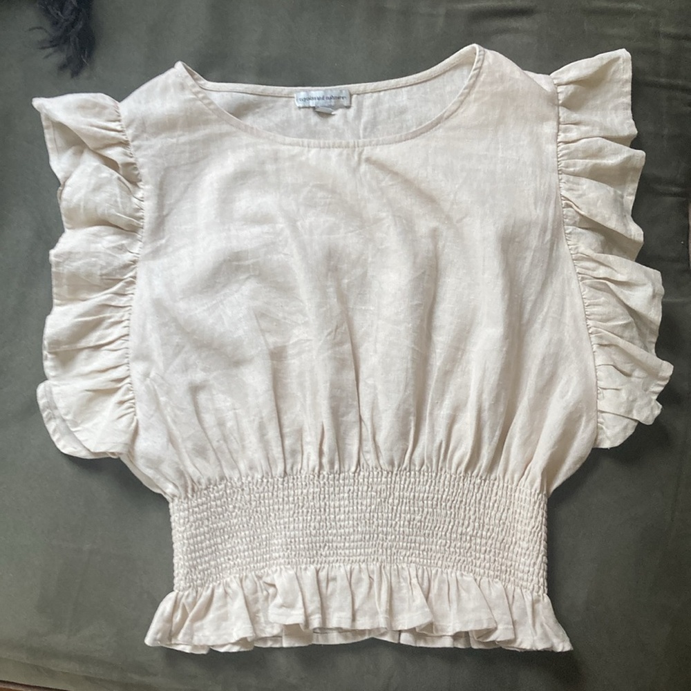 Linen Blend Blouse from cupcakes and cashmere